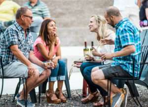 estate-grown wine gathering with people